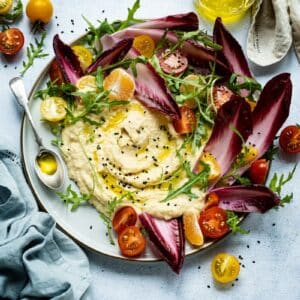 vegetable salad on white ceramic plate